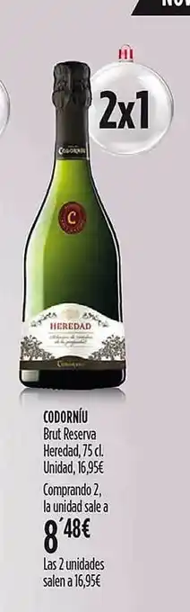 Hipercor Codorníu brut reserva heredad oferta