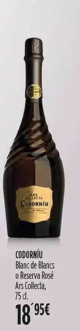 Hipercor Codorníu blanc de blancs o reserva rosé ars collecta oferta
