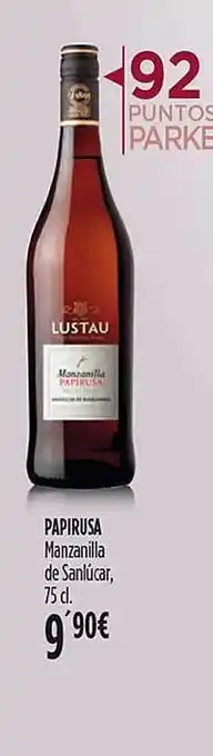 Hipercor Papirusa manzanilla de sanlúcar oferta