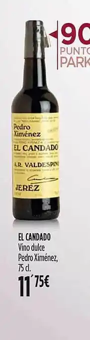 Hipercor El candado vino dulce pedro ximénez oferta