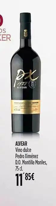 Hipercor Alvear vino dulce pedro ximénez d.o. montilla moriles oferta