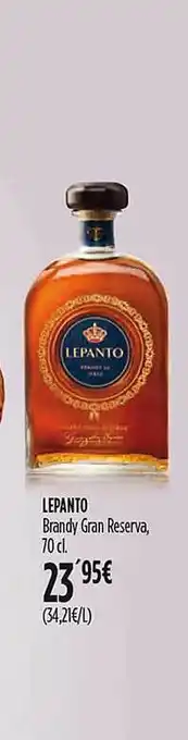 Hipercor Lepanto brandy gran reserva oferta