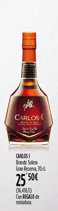 Hipercor Carlos i brandy solera gran reserva oferta