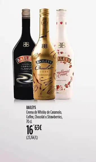 Hipercor Baileys crema de whisky de caramelo coffee chocolat o strawberries oferta