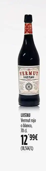 Hipercor Lustau vermut rojo o blanco oferta
