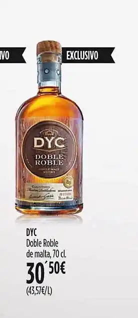 Hipercor Dyc doble roble de malta oferta