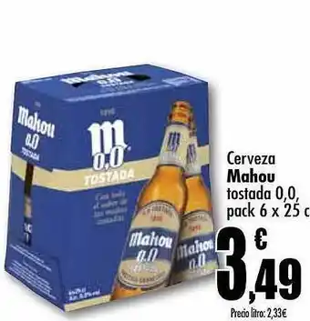 Unide Supermercados Cerveza mahou tostada pack 6 oferta