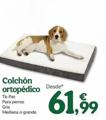 TiendAnimal Colchón ortopédico tk-pet para perros gris mediana o grande oferta