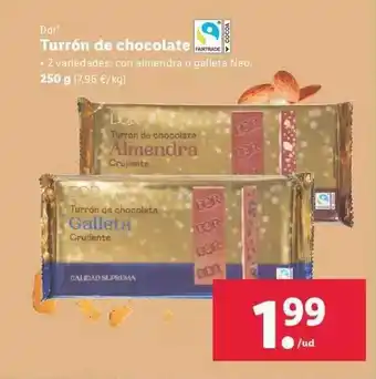 Lidl Dor turrón de chocolate oferta