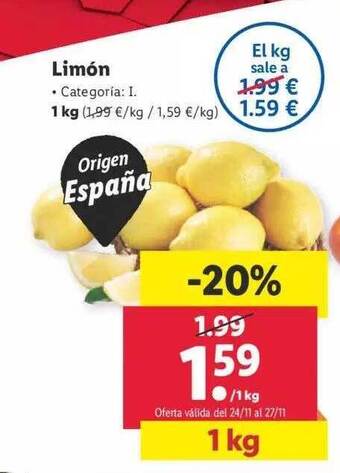 Lidl Limón oferta