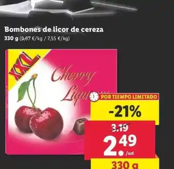 Lidl Bombones de licor de cereza oferta