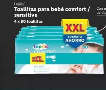 Lidl Lupilu toallitas para bebé comfort sensitive oferta