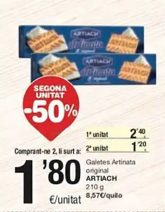 SPAR Segona unitat -50% galetes artinata original artiach oferta