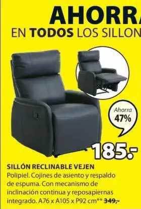 JYSK Sillón reclinable vejen oferta