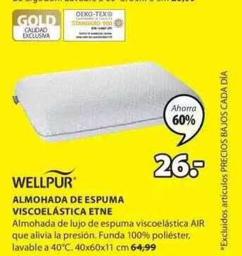 JYSK Wellpur almohada de espuma viscoelástica etne oferta