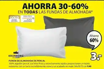 JYSK Kronborg funda de almohada de percal oferta