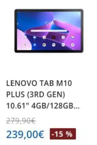 Beep Lenovo Tab M10 Plus (3RG GEN) 10.61" 4GB/128GB oferta