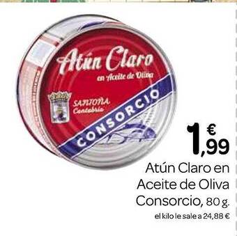 Supermercados El Jamón Atún claro en aceite de oliva consorcio oferta