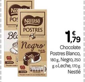 Supermercados El Jamón Chocolate postres blanco, negro, o leche nestlé oferta