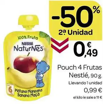 Supermercados El Jamón Pouch 4 frutas nestlé oferta