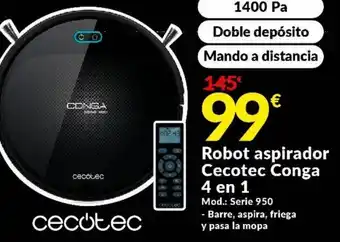 Embargos a lo bestia Robot Aspirador Cecotec Conga 4 en 1 oferta