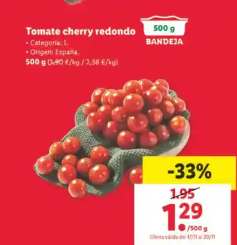 Lidl Tomate Cherry Redondo oferta
