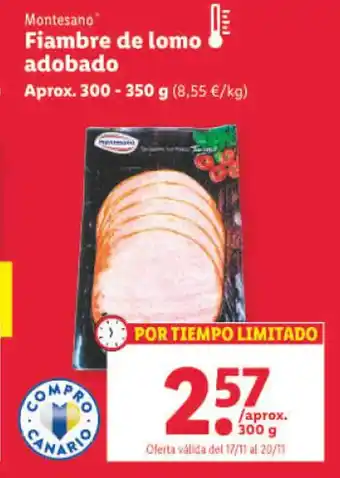 Lidl Fiambre de Lomo Adobado oferta
