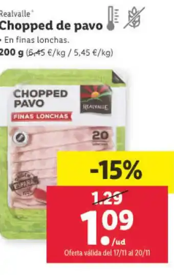Lidl Chopped de Pavo oferta