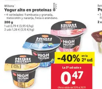 Lidl Yogur Alto en Proteínas oferta