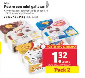 Lidl Postre Con Mini Galletas oferta