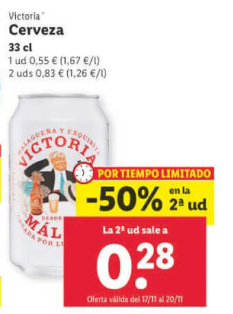 Lidl Victoria Cerveza oferta