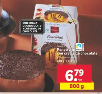 Lidl Panettone Con Crema De Chocolate oferta