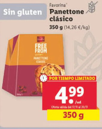 Lidl Panettone Clásico oferta