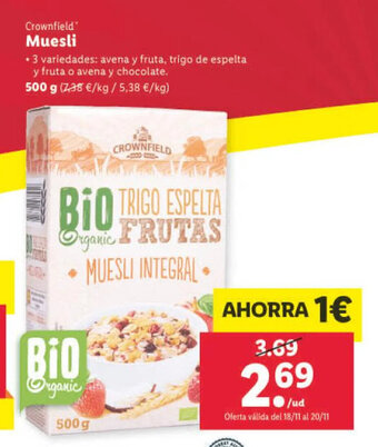 Lidl Muesli oferta