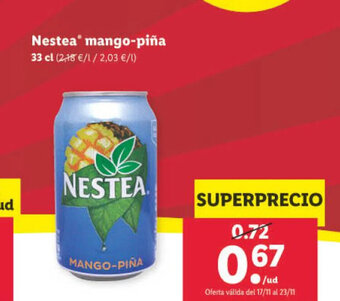 Lidl Nestea Mango-Piña oferta