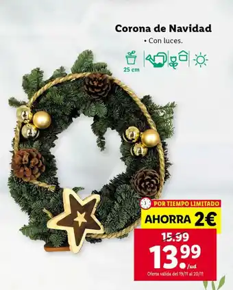 Lidl Corona de Navidad oferta