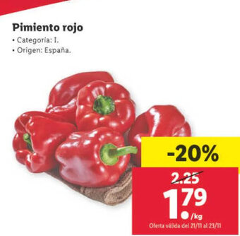 Lidl Pimiento Rojo oferta