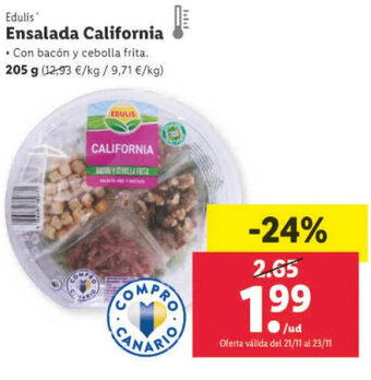 Lidl Ensalada California oferta