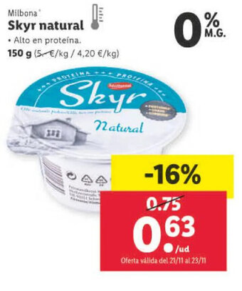Lidl Skyr Natural oferta