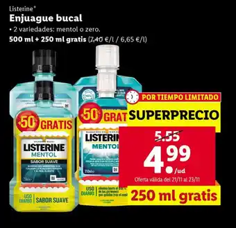 Lidl Enjuague Bucal oferta