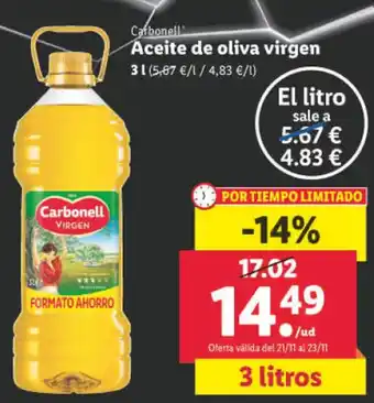 Lidl Aceite de Oliva Virgen oferta