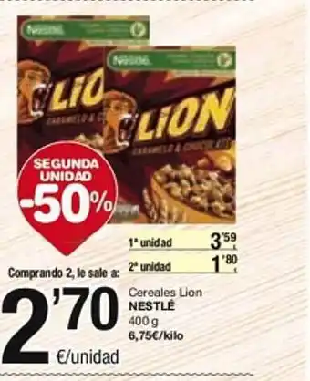 SPAR Fragadis Segona unitat -50% cereales lion nestlé oferta