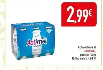 Minymas Actimel natural danone pack 6 oferta