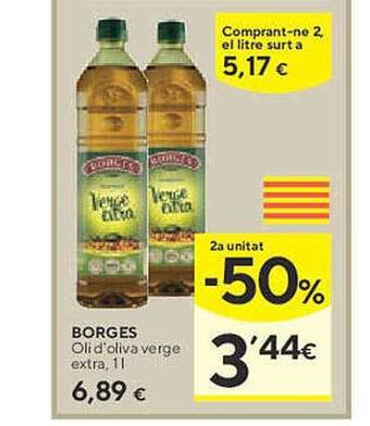 Caprabo Borges oli d'oliva verge extra oferta