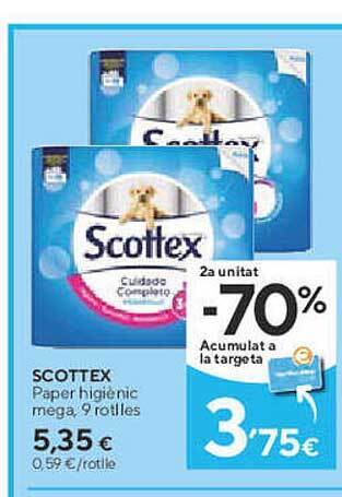 Caprabo Scottex paper higiènic mega oferta