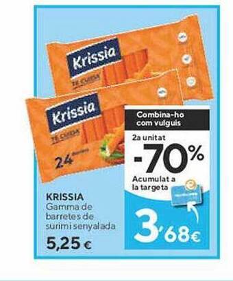 Caprabo Krissia gamma de barretes de surimi senyalada oferta