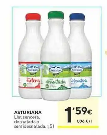 Caprabo Asturiana llet sencera desnatado o semidesnatada oferta