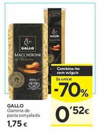 Caprabo Gallo gamma de pasta senyalada oferta