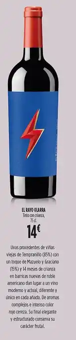Hipercor El rayo olarra tinto con crianza oferta