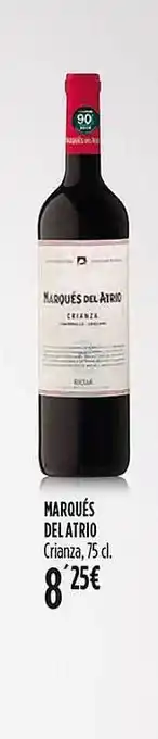 Hipercor Marqués del atrio crianza oferta